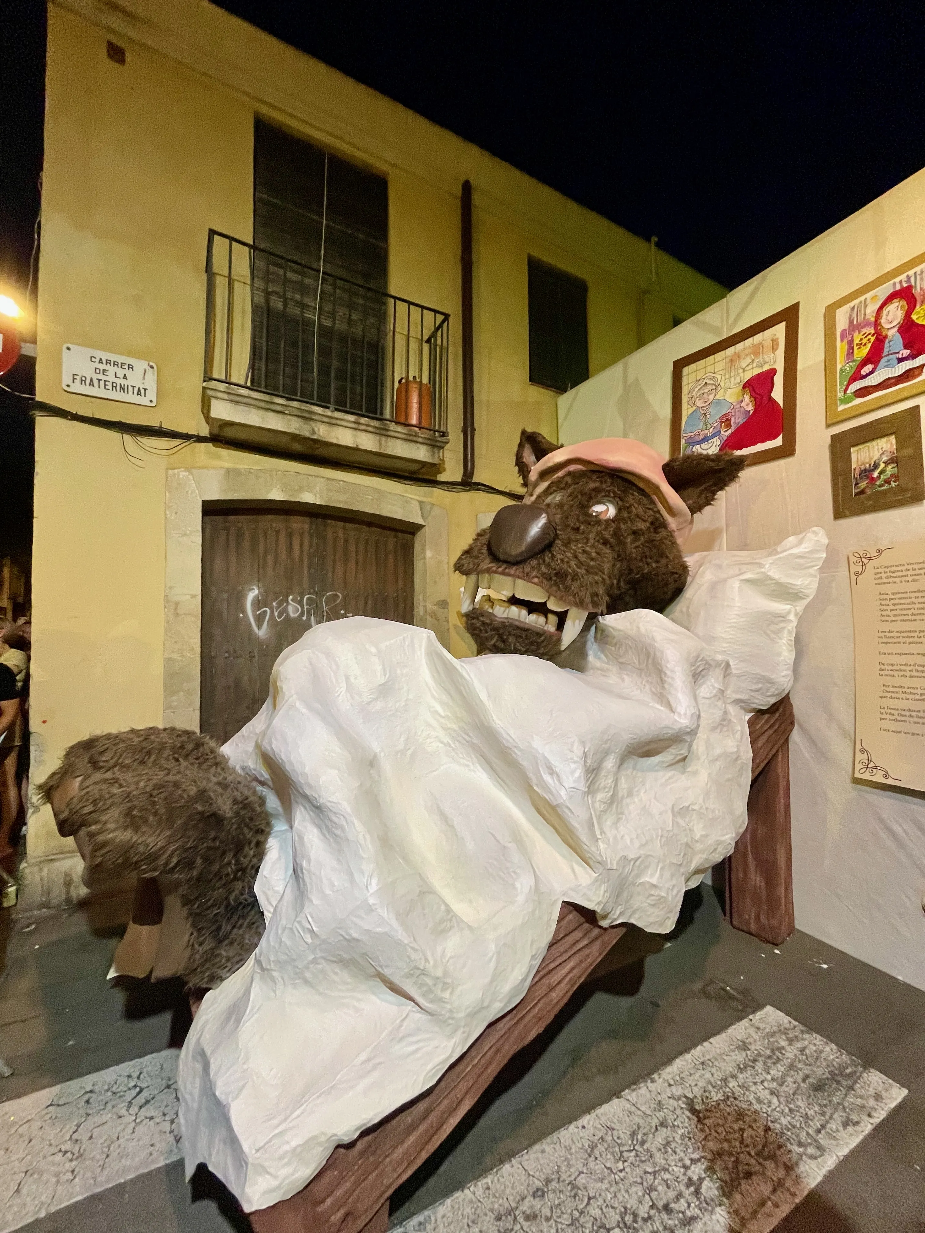Carrer de Fraternitat decorated for Festa Major de Gràcia, 2022
