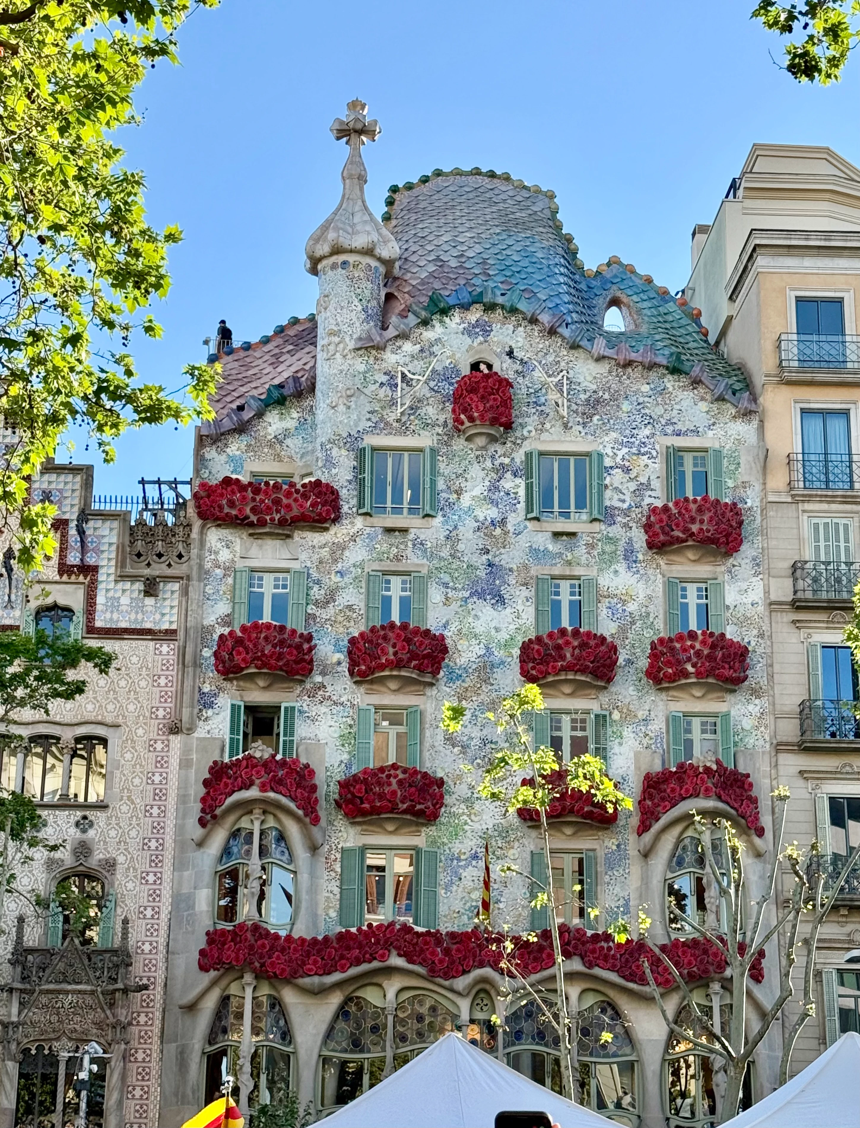 Casa Batlló Barcelona dragon-scale roof and facade on Passeig de Gràcia