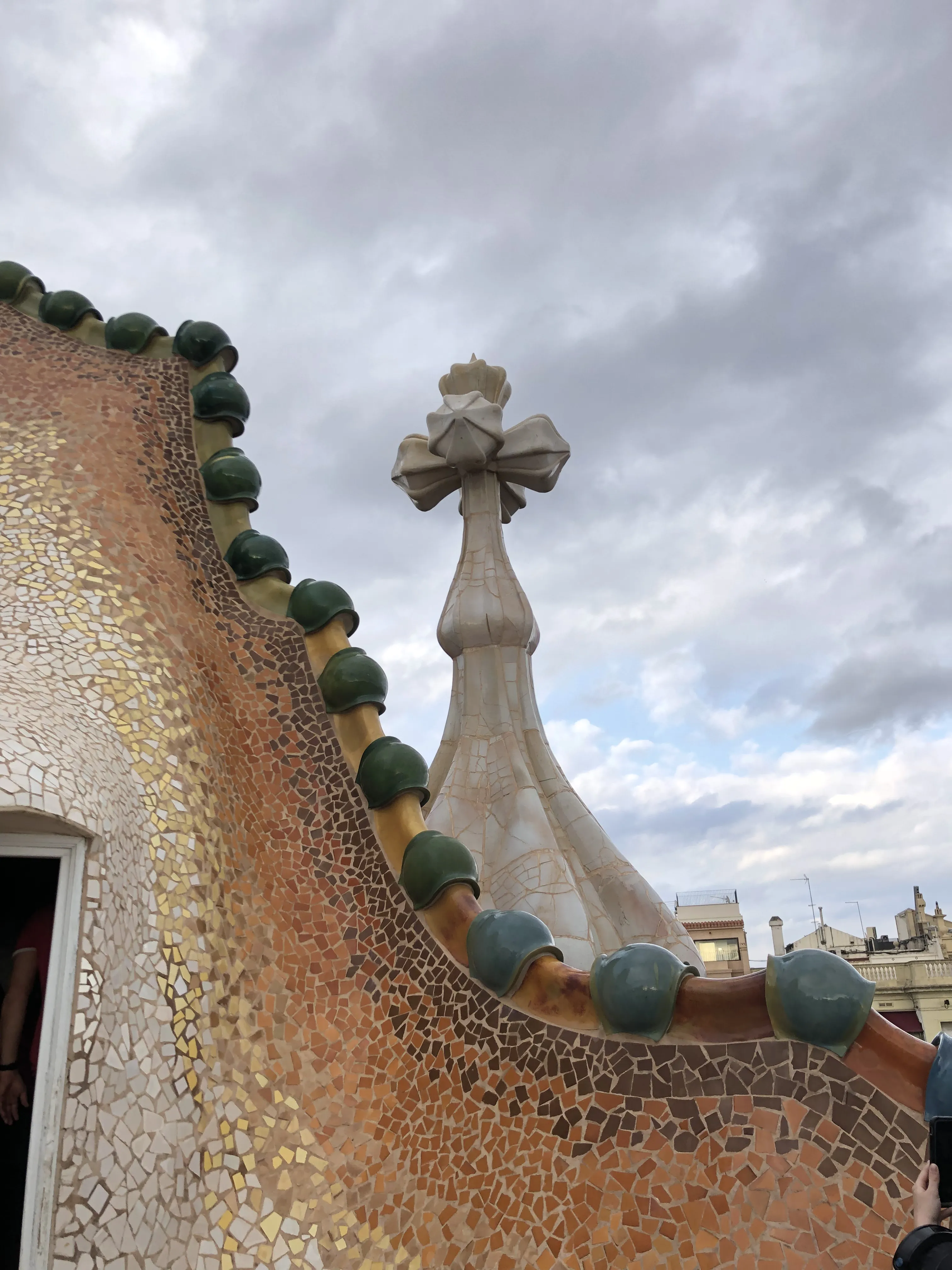 Dragon's Rooftop chimneys at Casa Batlló Barcelona
