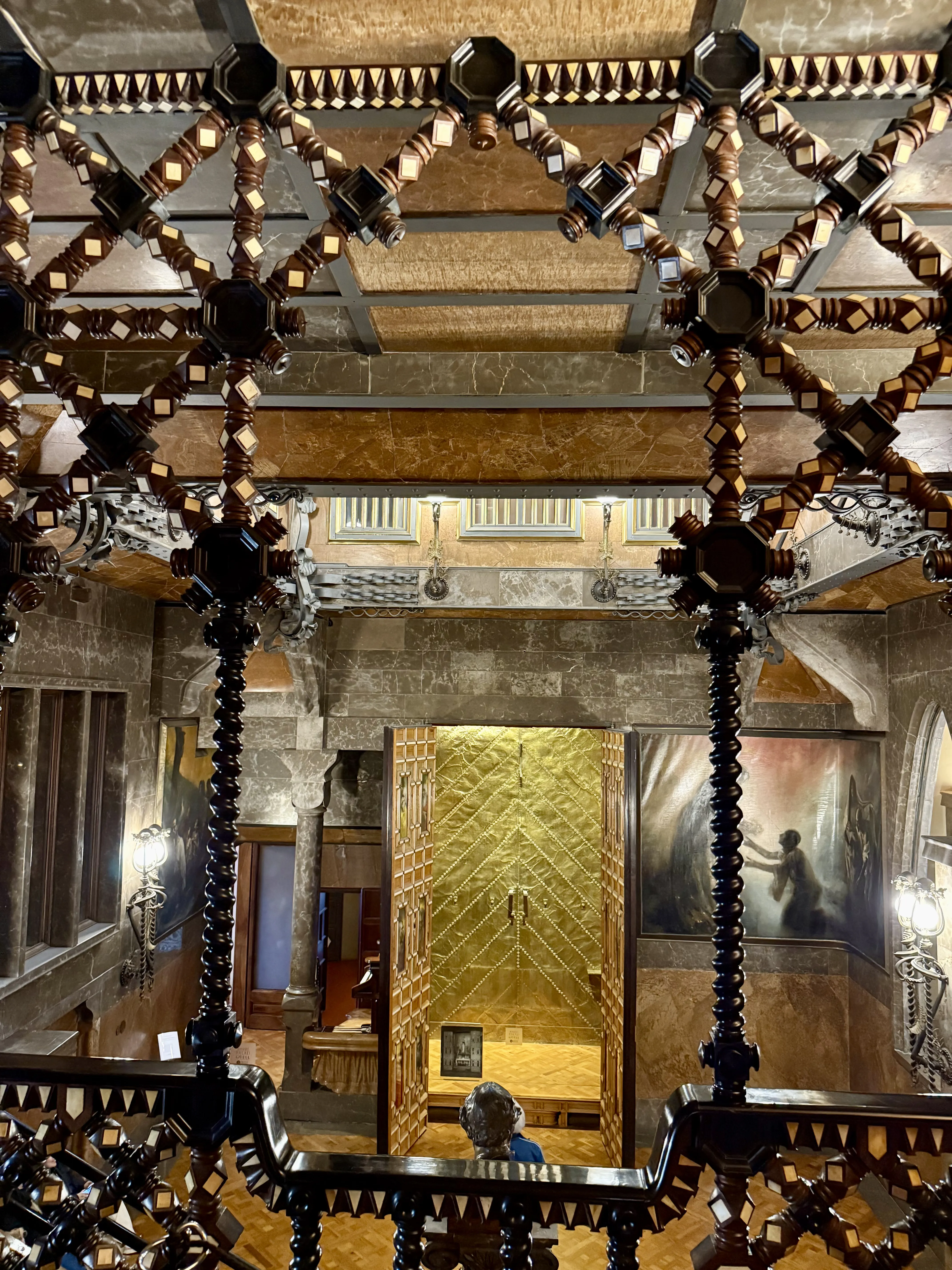 View of the central atrium from the second floor, Palau Güell, Barcelona