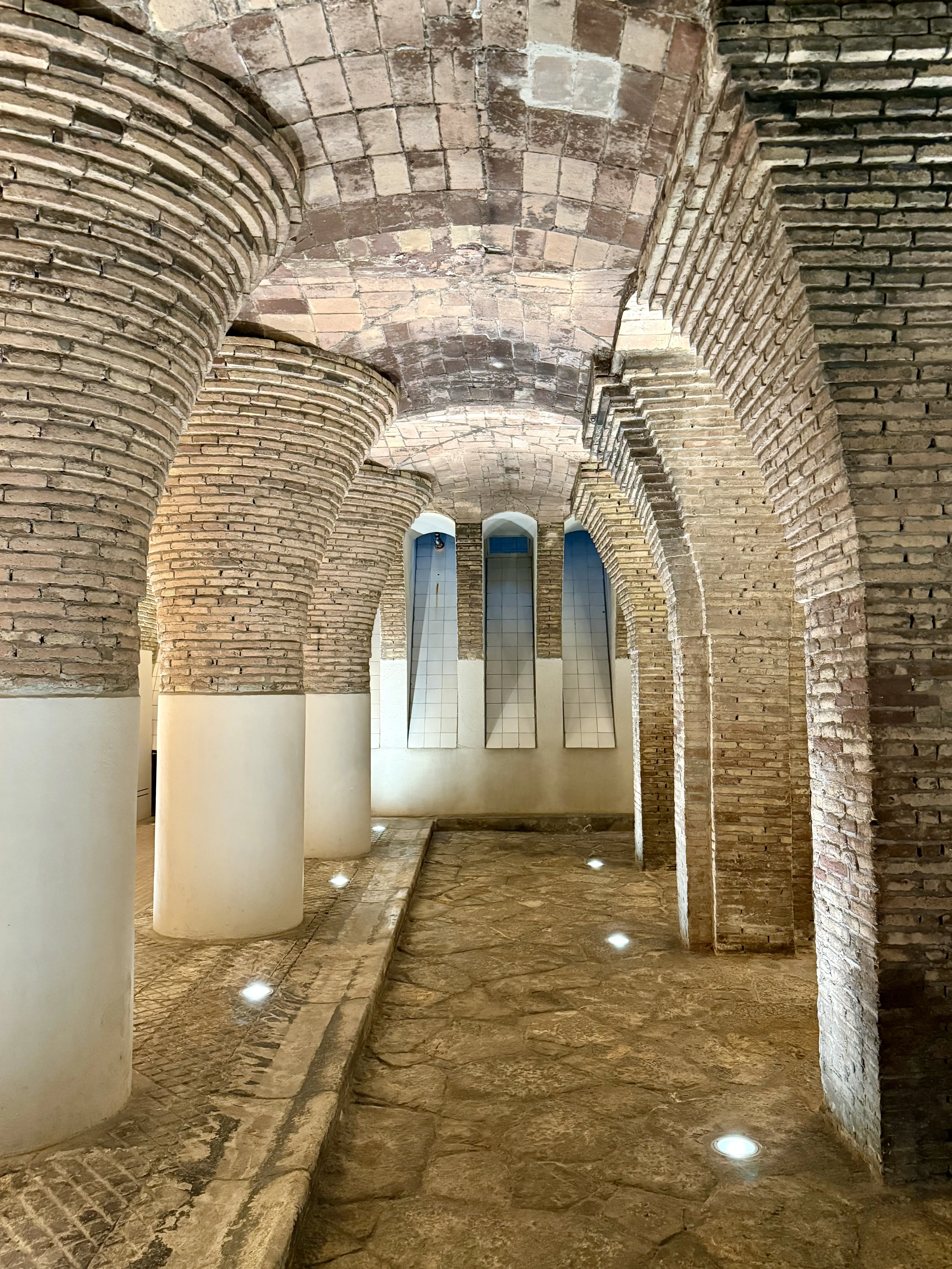 Former horse stables in the basement of Palau Güell, Barcelona