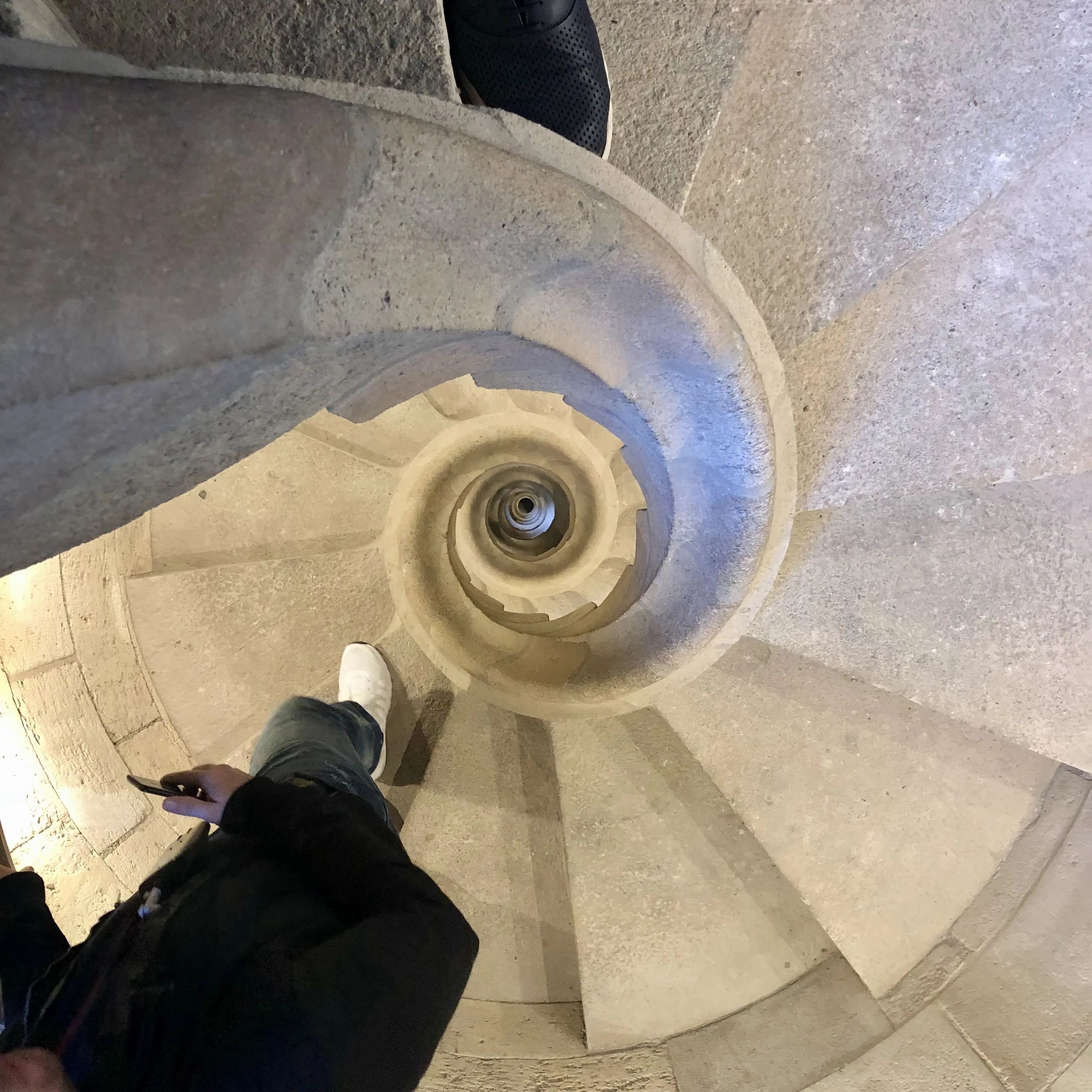 The tower staircase inside Sagrada Família
