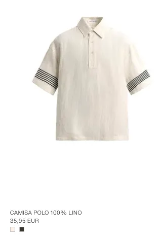 Zara linen polo shirt — Spain price €35.95